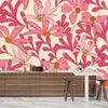 Summer Tropical Pink Wallpaper, Seamless Pattern Mural, Oversized Custom Size Wall Art, Non - Woven, Non - Adhesive, Modern Wall Paper, Removable - Adawall Wallpaper - Registered Trade Accounts Only, Wallpaper Wholesale Account - W78007 - Adawall Wholesale - Wallpaper Wholesaler