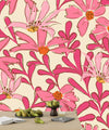 Summer Tropical Pink Wallpaper, Seamless Pattern Mural, Oversized Custom Size Wall Art, Non - Woven, Non - Adhesive, Modern Wall Paper, Removable - Adawall Wallpaper - Registered Trade Accounts Only, Wallpaper Wholesale Account - W78007 - Adawall Wholesale - Wallpaper Wholesaler