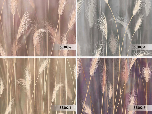 Swaying Wheat Field Wall Mural, Light Purple Windy Wheat Wallpaper, Large Nature Custom Size Wall Covering, Non - Woven, Non - Pasted, Removable, Washable - Adawall Wallpaper - Registered Trade Accounts Only, Wallpaper Wholesale Account - SE302-2 - Adawall Wholesale - Wallpaper Wholesaler