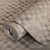 Tan Solid Color Square Pattern Wallpaper, 3D Embossed Glossy Sleek Checkered Geometric Wall Paper - Adawall Wallpaper - Registered Trade Accounts Only, Wallpaper Wholesale Account - 1103-5 - Adawall Wholesale - Wallpaper Wholesaler