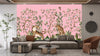 Tigers and Trees Wallpaper, Pink Background Mural, Oversized Custom Size Wall Art, Non - Woven, Non - Adhesive, Modern Wall Paper, Removable - Adawall Wallpaper - Registered Trade Accounts Only, Wallpaper Wholesale Account - W77687 - Adawall Wholesale - Wallpaper Wholesaler