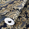 Timeless Design 3D Embossed Damask Wallpaper, Dark Blue, Gold Luxury Velvet Feeling Wallcovering, Large 114 sq ft Roll - Adawall Wallpaper - Registered Trade Accounts Only, Wallpaper Wholesale Account - 1301-5 - Adawall Wholesale - Wallpaper Wholesaler