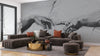 Touching Hands Wallpaper, Line Drawing Mural, Oversized Custom Size Wall Art, Non - Woven, Non - Adhesive, Modern Wall Paper, Removable - Adawall Wallpaper - Registered Trade Accounts Only, Wallpaper Wholesale Account - W78211 - Adawall Wholesale - Wallpaper Wholesaler