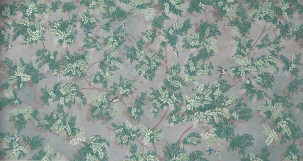 Tree Leaves Wall Mural, Birds Chinoiserie Wallpaper, Green Oversized Botanical Custom Size Wall Paper, Non - Woven, Modern Wall Art, Non - Pasted, Removable - Adawall Wallpaper - Registered Trade Accounts Only, Wallpaper Wholesale Account - SE300-1 - Adawall Wholesale - Wallpaper Wholesaler