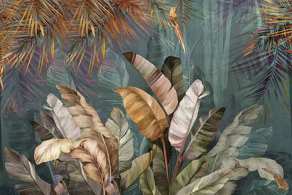 Tree Leaves Wall Mural, Green Extra Large Wallpaper, Custom Size Wall Covering, Non - Woven, Non - Adhesive, Removable, Washable, Modern Stylish - Adawall Wallpaper - Registered Trade Accounts Only, Wallpaper Wholesale Account - FJ316-1 - Adawall Wholesale - Wallpaper Wholesaler