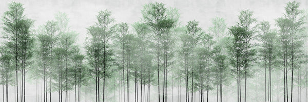 Trees Wallpaper, Foggy Forest Mural, Oversized Custom Size Wall Art, Non - Woven, Non - Adhesive, Modern Wall Paper, Removable - Adawall Wallpaper - Registered Trade Accounts Only, Wallpaper Wholesale Account - W77995 - Adawall Wholesale - Wallpaper Wholesaler