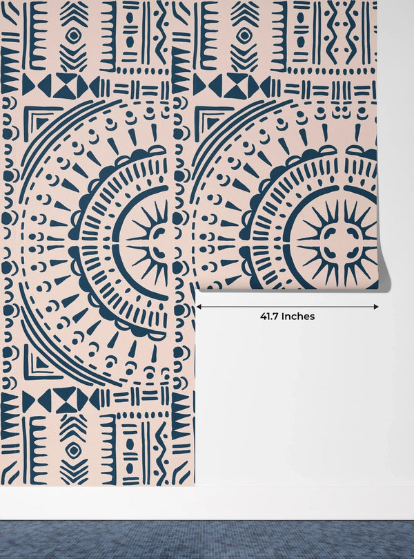 Tribal Aztec Wallpaper, Seamless Pattern Mural, Oversized Custom Size Wall Art, Non - Woven, Non - Adhesive, Modern Wall Paper, Removable - Adawall Wallpaper - Registered Trade Accounts Only, Wallpaper Wholesale Account - W77890 - Adawall Wholesale - Wallpaper Wholesaler