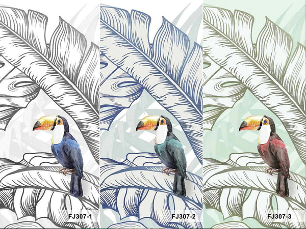 Tropical Animals Wallpaper, Black and White Drawing Wall Mural, Custom Size Wall Covering, Non - Woven, Non - Pasted, Removable, Art - Adawall Wallpaper - Registered Trade Accounts Only, Wallpaper Wholesale Account - FJ307-1 - Adawall Wholesale - Wallpaper Wholesaler