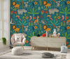 Tropical Animals Wallpaper, Green Background Mural, Oversized Custom Size Wall Art, Non - Woven, Non - Adhesive, Modern Wall Paper, Removable - Adawall Wallpaper - Registered Trade Accounts Only, Wallpaper Wholesale Account - W77542 - Adawall Wholesale - Wallpaper Wholesaler