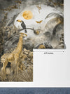 Tropical Landscape Wallpaper, Safari Animals Mural, Oversized Custom Size Wall Art, Non - Woven, Non - Adhesive, Modern Wall Paper, Removable - Adawall Wallpaper - Registered Trade Accounts Only, Wallpaper Wholesale Account - W78136 - Adawall Wholesale - Wallpaper Wholesaler