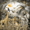 Tropical Landscape Wallpaper, Safari Animals Mural, Oversized Custom Size Wall Art, Non - Woven, Non - Adhesive, Modern Wall Paper, Removable - Adawall Wallpaper - Registered Trade Accounts Only, Wallpaper Wholesale Account - W78136 - Adawall Wholesale - Wallpaper Wholesaler