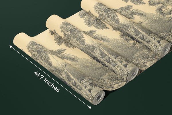 Tropical Trees Wallpaper, Foggy Forest Mural, Oversized Custom Size Wall Art, Non - Woven, Non - Adhesive, Modern Wall Paper, Removable - Adawall Wallpaper - Registered Trade Accounts Only, Wallpaper Wholesale Account - W78148 - Adawall Wholesale - Wallpaper Wholesaler