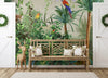 Tropical Wall Mural, Nature Palm Tree Red Parrot Wallpaper, Jungle Forest Theme, Non - Woven, Non - Adhesive, Removable, Exotic Wall Print Art, Interior Decor - Adawall Wallpaper - Registered Trade Accounts Only, Wallpaper Wholesale Account - A315-2 - Adawall Wholesale - Wallpaper Wholesaler