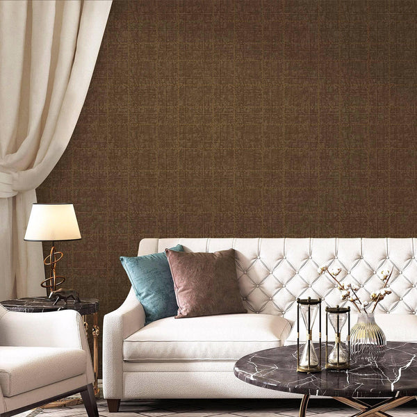 Velvet Stich Embossed Geometric Cubic Dark Brown,Home Wall Decor, Aesthetic Wallpaper, Textured Wallcovering Non - Adhesive and Non - Peel - Adawall Wallpaper - Registered Trade Accounts Only, Wallpaper Wholesale Account - 1001-5 - Adawall Wholesale - Wallpaper Wholesaler