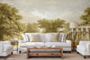 Vintage Scenic Victorian Wall Mural, Large Light Green Nature Wallpaper, Non - Woven, Non - Adhesive, Modern, Washable, Removable - Adawall Wallpaper - Registered Trade Accounts Only, Wallpaper Wholesale Account - FJ314-1 - Adawall Wholesale - Wallpaper Wholesaler
