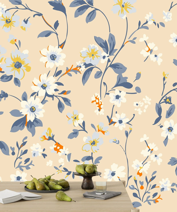 Watercolor Wildflowers Wallpaper, Seamless Pattern Mural, Oversized Custom Size Wall Art, Non - Woven, Non - Adhesive, Modern Wall Paper, Removable - Adawall Wallpaper - Registered Trade Accounts Only, Wallpaper Wholesale Account - W78079 - Adawall Wholesale - Wallpaper Wholesaler