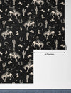 Western Themed Wallpaper, Black and White Seamless Pattern Mural, Oversized Custom Size Wall Art, Non - Woven, Non - Adhesive, Modern Wall Paper, Removable - Adawall Wallpaper - Registered Trade Accounts Only, Wallpaper Wholesale Account - W77546 - Adawall Wholesale - Wallpaper Wholesaler