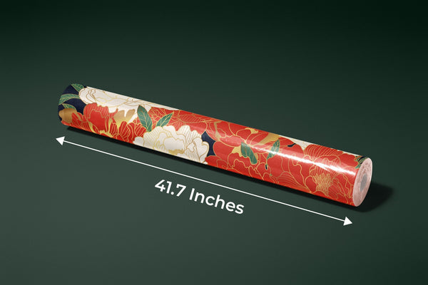 White and Red Peonies Wallpaper, Luxurious Gold Mural, Oversized Custom Size Wall Art, Non - Woven, Non - Adhesive, Modern Wall Paper, Removable - Adawall Wallpaper - Registered Trade Accounts Only, Wallpaper Wholesale Account - W77927 - Adawall Wholesale - Wallpaper Wholesaler