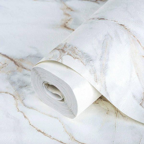 White, Brown Luxury Marble Pattern Wallpaper, 3D Embossed Textured White, Gray Stone Design Realistic Wallcovering - Adawall Wallpaper - Registered Trade Accounts Only, Wallpaper Wholesale Account - 1109-1 - Adawall Wholesale - Wallpaper Wholesaler
