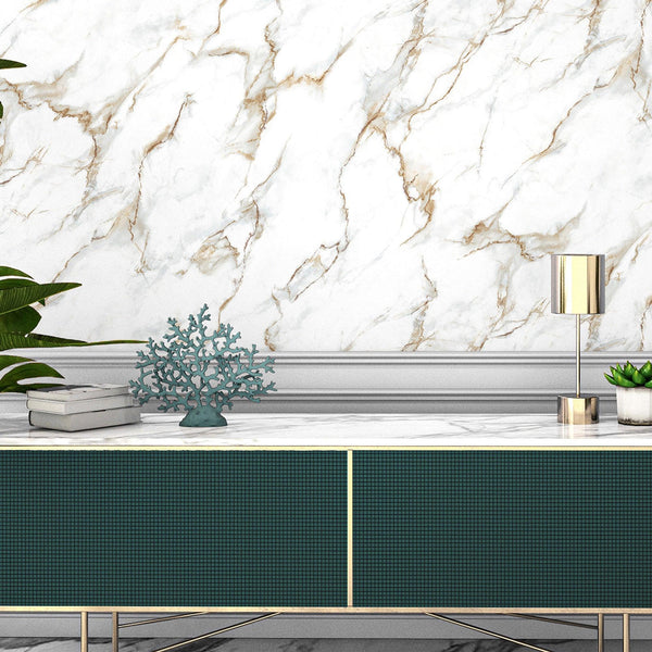 White, Brown Luxury Marble Pattern Wallpaper, 3D Embossed Textured White, Gray Stone Design Realistic Wallcovering - Adawall Wallpaper - Registered Trade Accounts Only, Wallpaper Wholesale Account - 1109-1 - Adawall Wholesale - Wallpaper Wholesaler