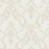 white Italian Damask Embossed Wallpaper, Sparkling Neutral Colors Luxury Wallcovering - Walloro High End Wallcoverings & More
