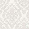 White Luxury Baroque Deep Embossed Wallpaper, Damask Ornate Patterns Sparkling Wallcovering - Walloro High End Wallcoverings & More