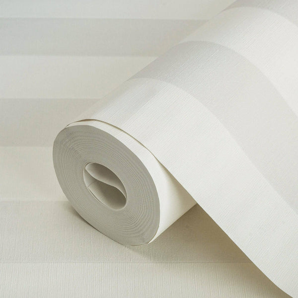 White Timeless Bold Striped Wallpaper, Flocked Textured Velvet Feeling Thick Lines Wallcovering - Adawall Wallpaper - Registered Trade Accounts Only, Wallpaper Wholesale Account - 3704-1 - Adawall Wholesale - Wallpaper Wholesaler