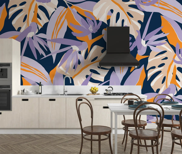 Wild Bright Tropical Wallpaper, Seamless Pattern Mural, Oversized Custom Size Wall Art, Non - Woven, Non - Adhesive, Modern Wall Paper, Removable - Adawall Wallpaper - Registered Trade Accounts Only, Wallpaper Wholesale Account - W77960 - Adawall Wholesale - Wallpaper Wholesaler