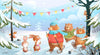 Winter Forest Wallpaper, Cute Animals Mural, Oversized Custom Size Wall Art, Non - Woven, Non - Adhesive, Modern Wall Paper, Removable - Adawall Wallpaper - Registered Trade Accounts Only, Wallpaper Wholesale Account - W78123 - Adawall Wholesale - Wallpaper Wholesaler