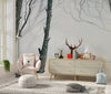 Winter Forest Wallpaper, Deer Mural, Oversized Custom Size Wall Art, Non - Woven, Non - Adhesive, Modern Wall Paper, Removable - Adawall Wallpaper - Registered Trade Accounts Only, Wallpaper Wholesale Account - W78162 - Adawall Wholesale - Wallpaper Wholesaler